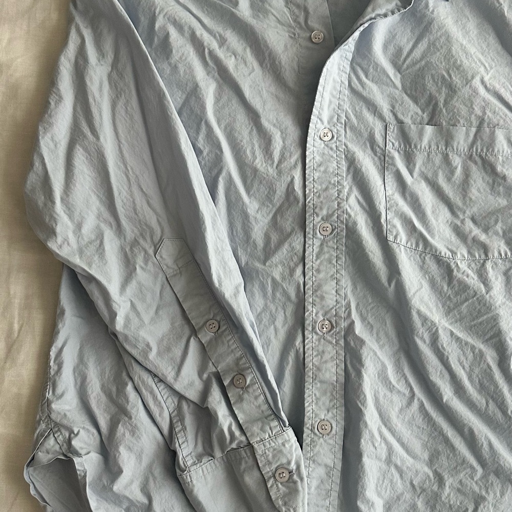 Citizens Of Humanity Light Blue Casual Button Down Shirt - Picture 4 of 6